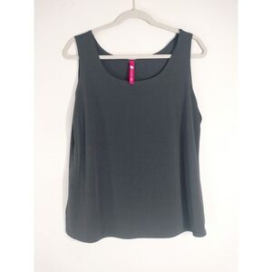 IC Collection Black Tank Top NWT; Sleeveless Stretch Scoop Neck